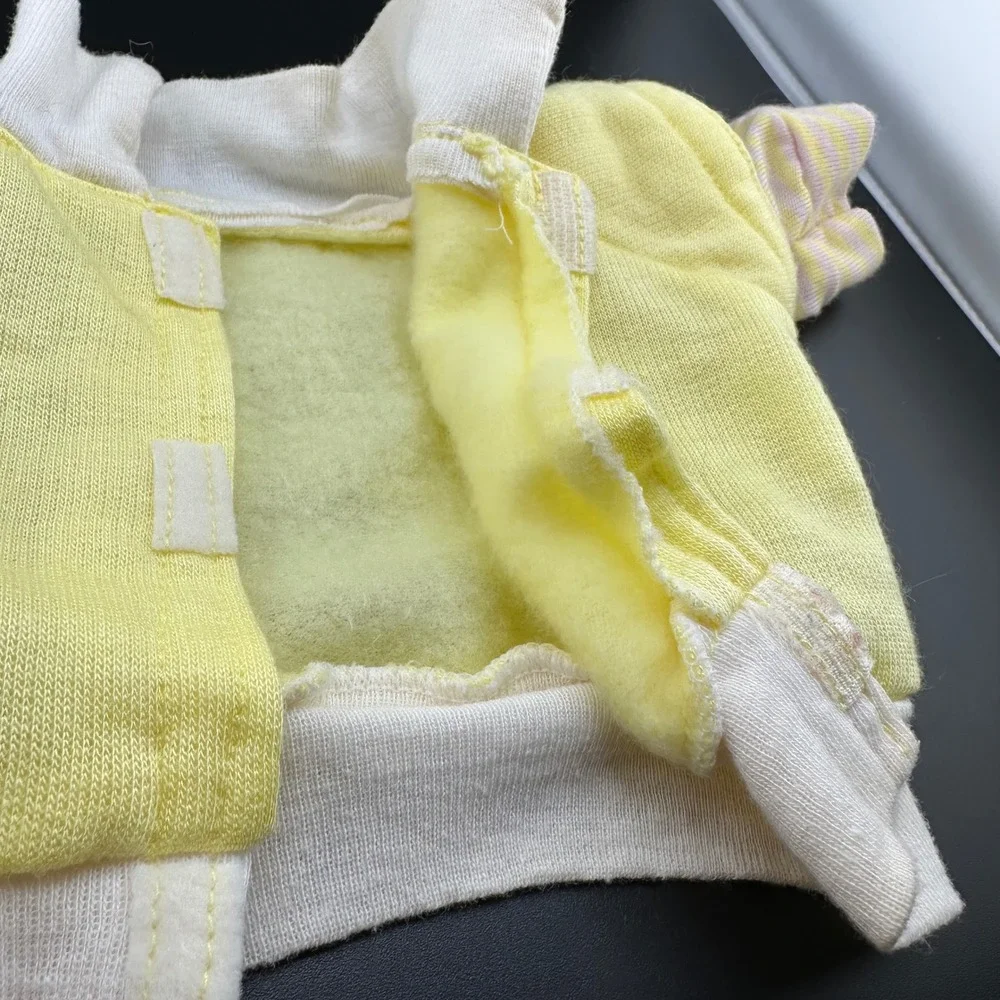 Cabbage Patch Kids Vtg Track Suit Yellow tan Stripe Coleco 1983 doll clothes OK
